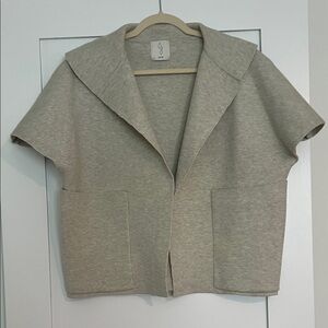 Joie Gray Short Sleeve Sweater Shrug